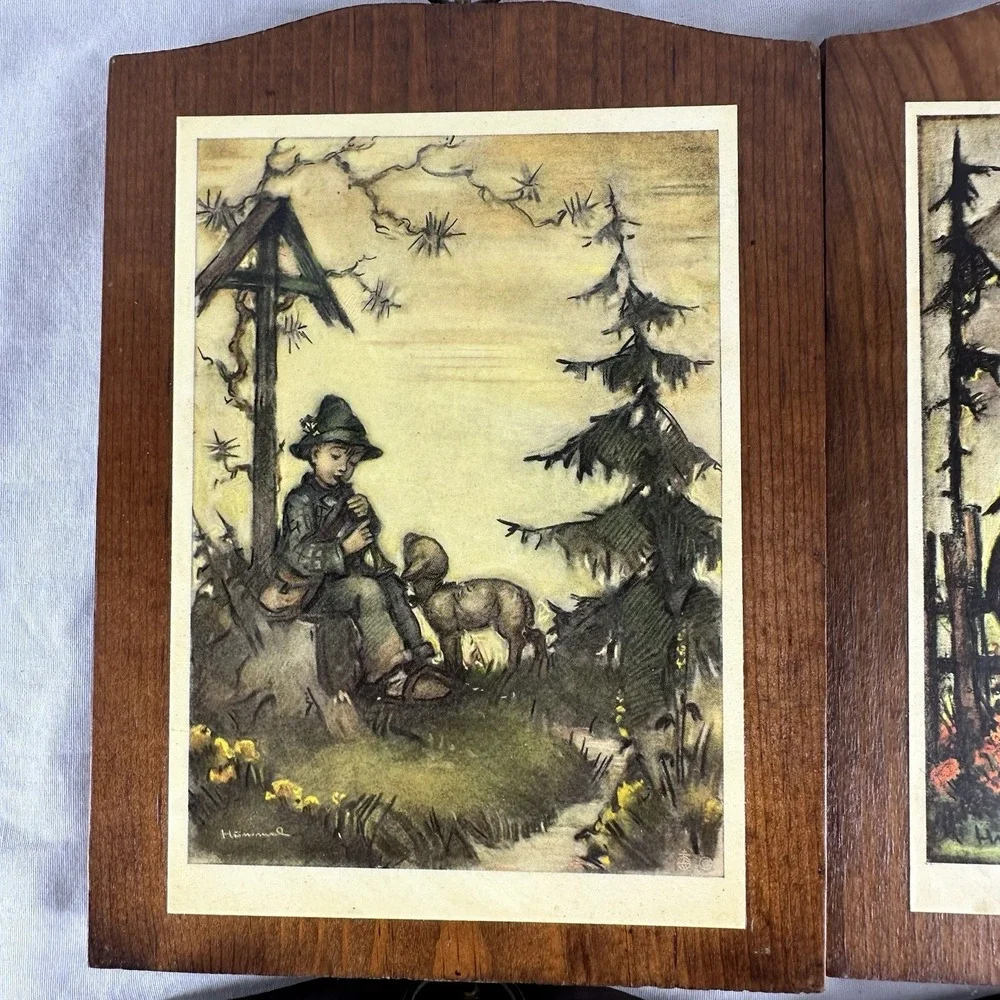Vintage Set of 4 Hummel Wood‎ Wall Plaques 5